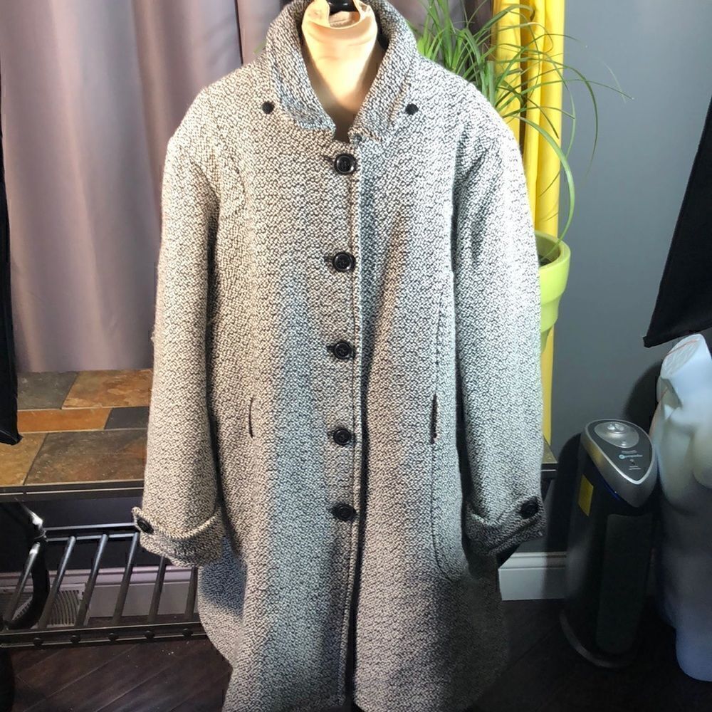 Liz Claiborne Midweight Wool-blend Car Coat 3XL